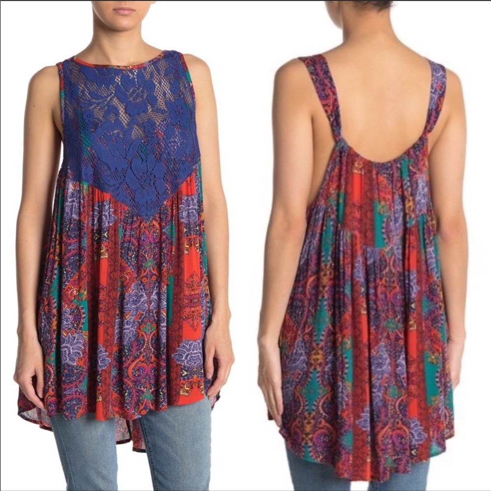 FREE PEOPLE Count Me In Trapeze Dress Tunic Size XS NWT